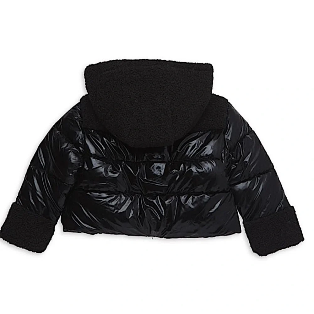 Sam Edelman Little Girl's Faux Shearling Hooded Puffer Jacket Size 6x BRAND NEW